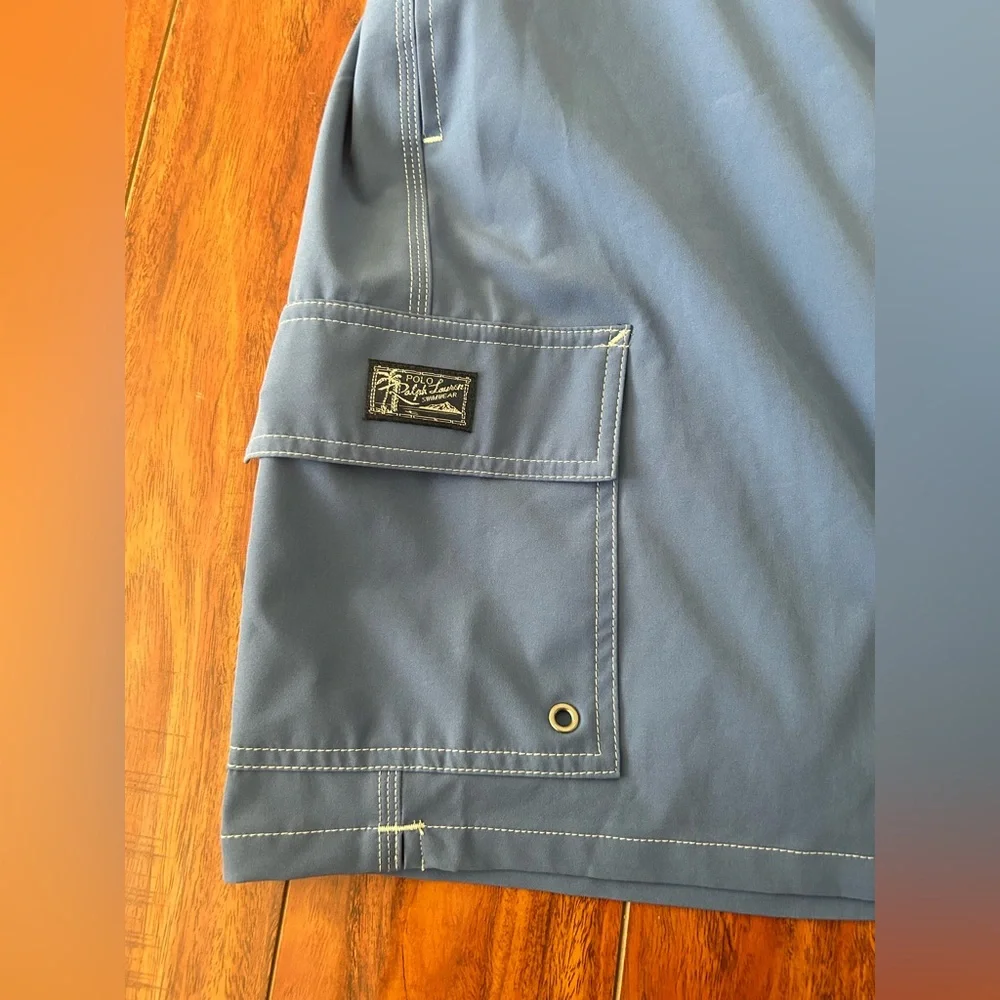 NWT Polo by Ralph Lauren 8-1/2-Inch Kailua Classic-Fit Blue Swim Trunks Sz XXL